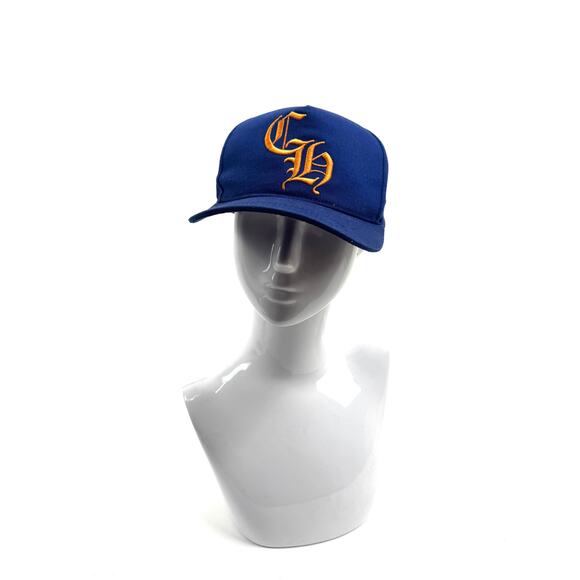 Men's Chrome Hearts Blue/Orange CH Cross Patch Baseball Trucker Hat - Picture 2 of 9